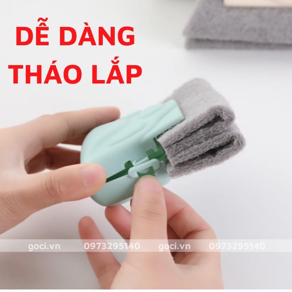 Bàn chải vệ sinh lau khe rãnh cửa sổ tiện lợi làm sạch góc khoảng trống cửa sổ