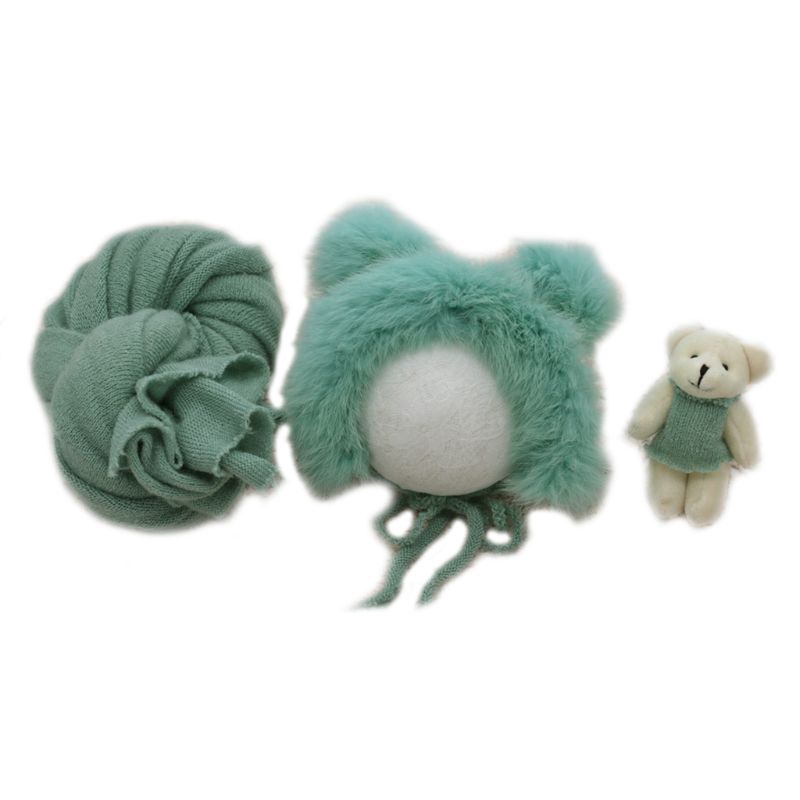 Set Mũ Len Và Nón Len Chụp Ảnh Cho Bé Sơ Sinh