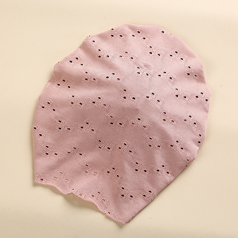 Mũ beanie mềm mại co giãn thoáng khí màu trơn đính nơ thiết kế dễ thương cho bé gái sơ sinh