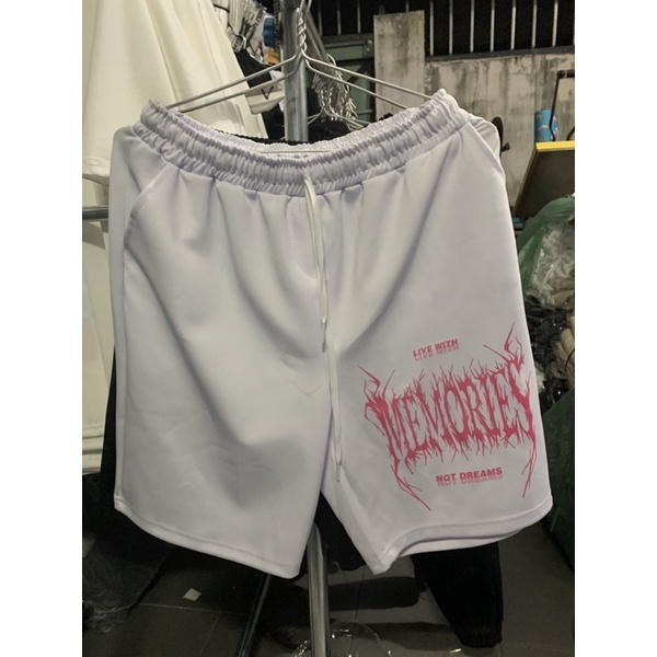 Quần short nam nữ thể thao ,quần đùi nam nữ mặc nhà ống rộng hai màu đen trắng dáng thể thao pi fashion