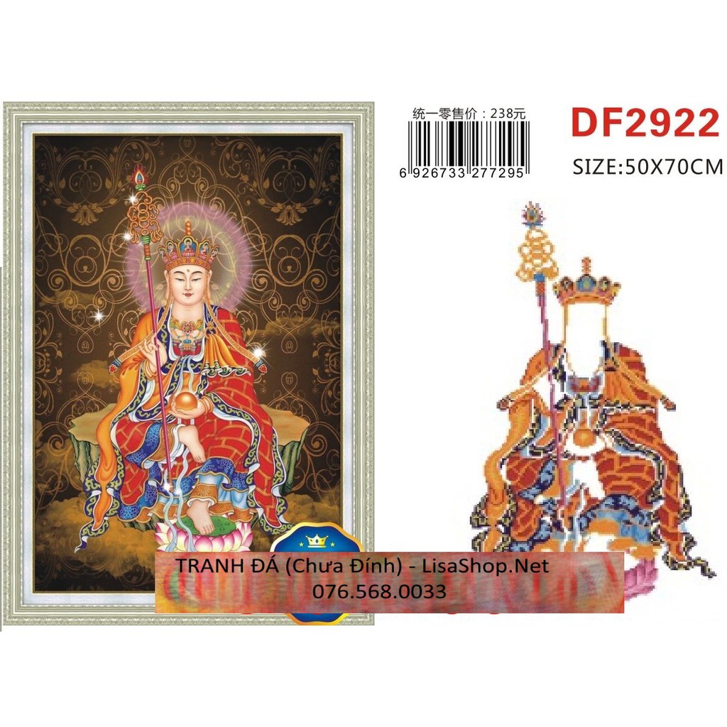Tranh đính đá PHẬT ĐỊA TẠNG DF2922 LG1400(50x70cm) chưa đính 77527