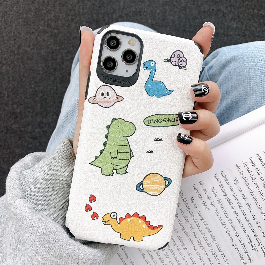 [ IPHONE ] Ốp Lưng Da IMD Dinosaur And Milk - R037 | BigBuy360 - bigbuy360.vn
