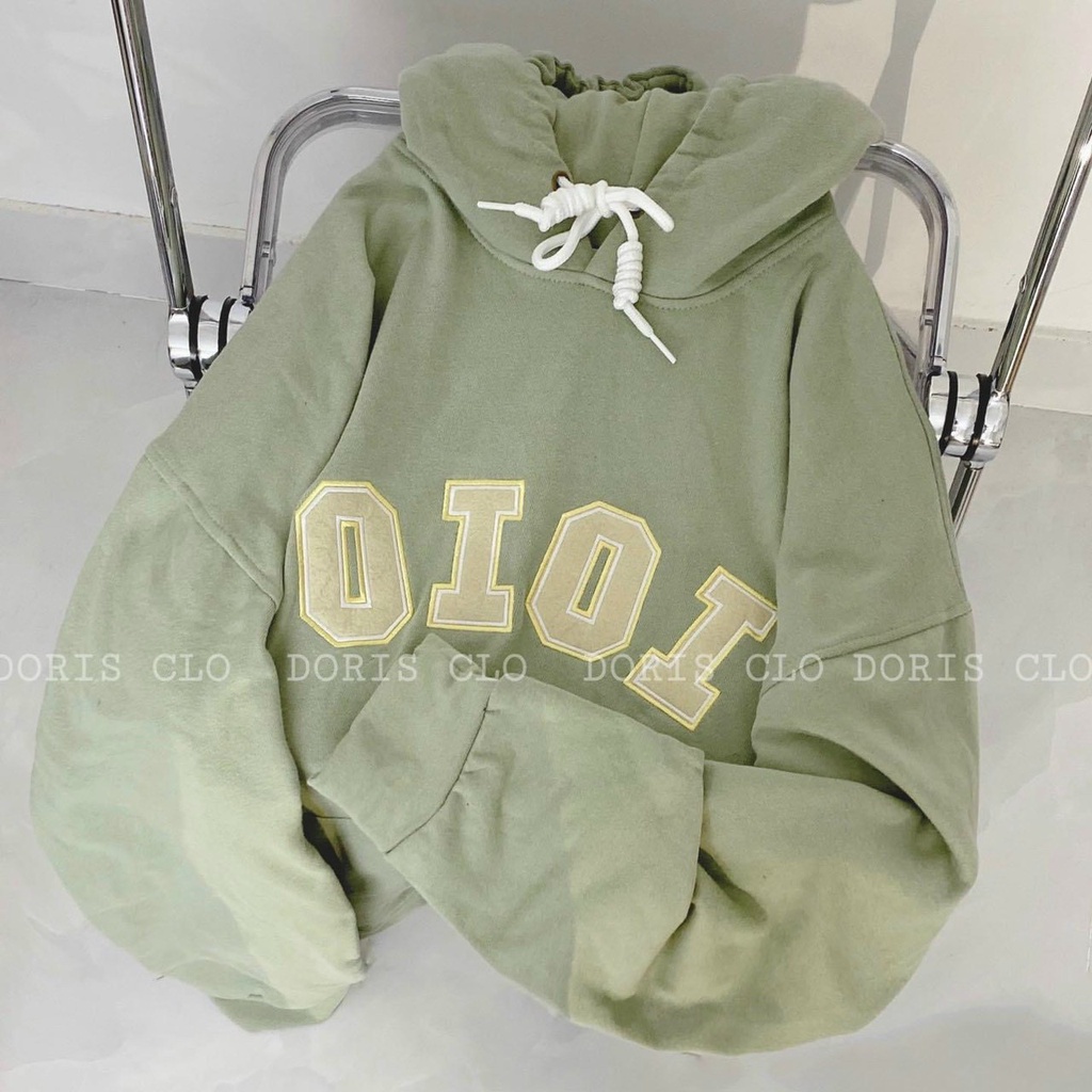 Áo Hoodie -  Khoác Vải Nỉ Có Nón Mũ Thêu Chữ OIOI -Cặp Đôi  Nam Nữ Kiểu Rộng Unisex Hàn Quốc - Chống Nắng , Lạnh