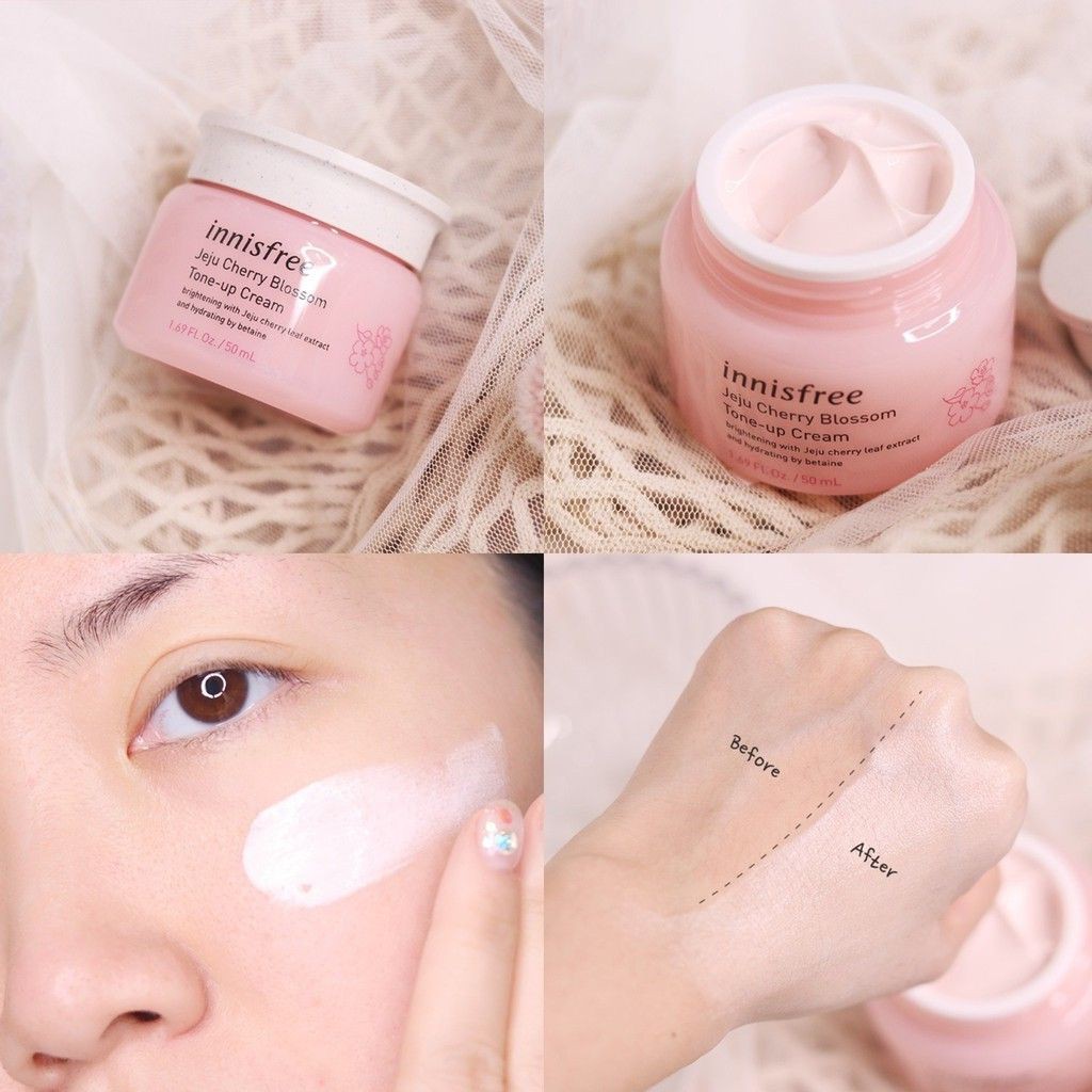 KEM DƯỠNG TRẮNG NÂNG TONE DA TỨC THÌ INNISFREE JEJU CHERRY BLOSSOM TONE-UP CREAM 50ML