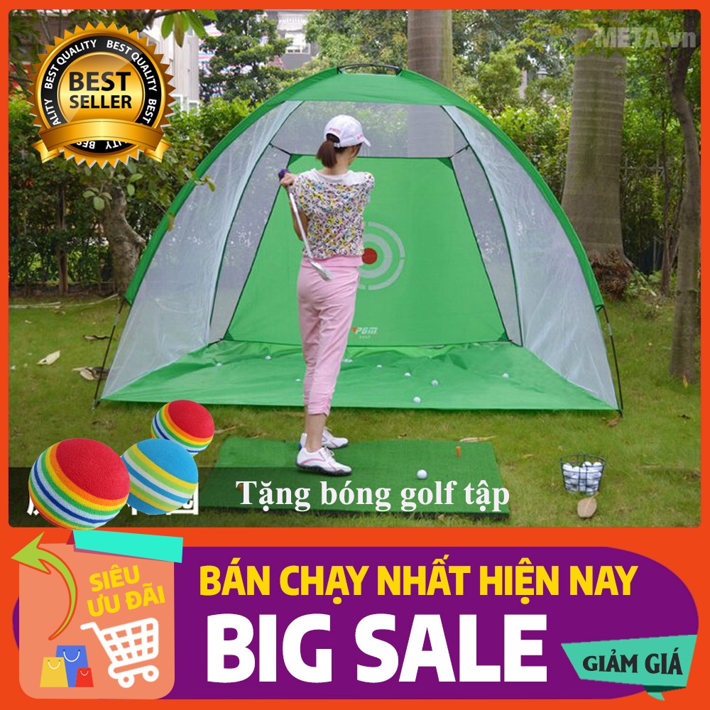 Lều chắn bóng golf, lều tập Golf lưới di động 2m x 1.4m x 1m chính hãng PGM cao cấp