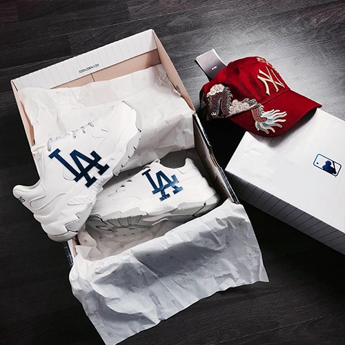 Giày_MLB Boston, Giày Sneaker Boston Da Bò Cao Cấp Đế Cao Tăng Chiều Cao Full Box Bill | BigBuy360 - bigbuy360.vn