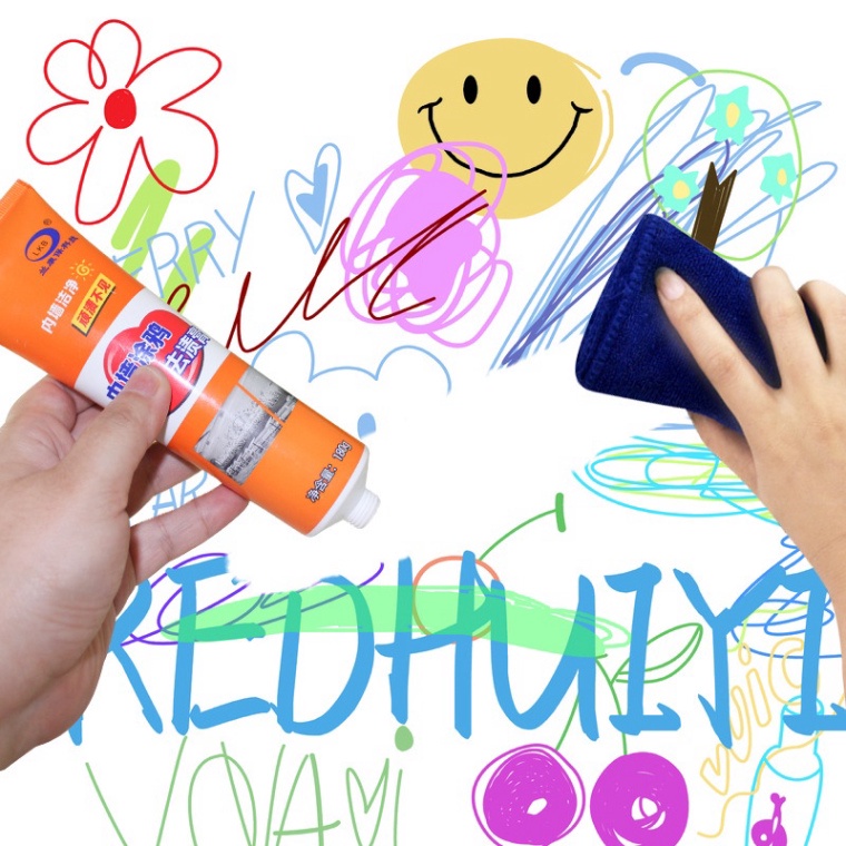 Kem tẩy xoá vết bẩn trên tường 180g Kem Tẩy Bút Sáp Màu Vẽ Tường ILY