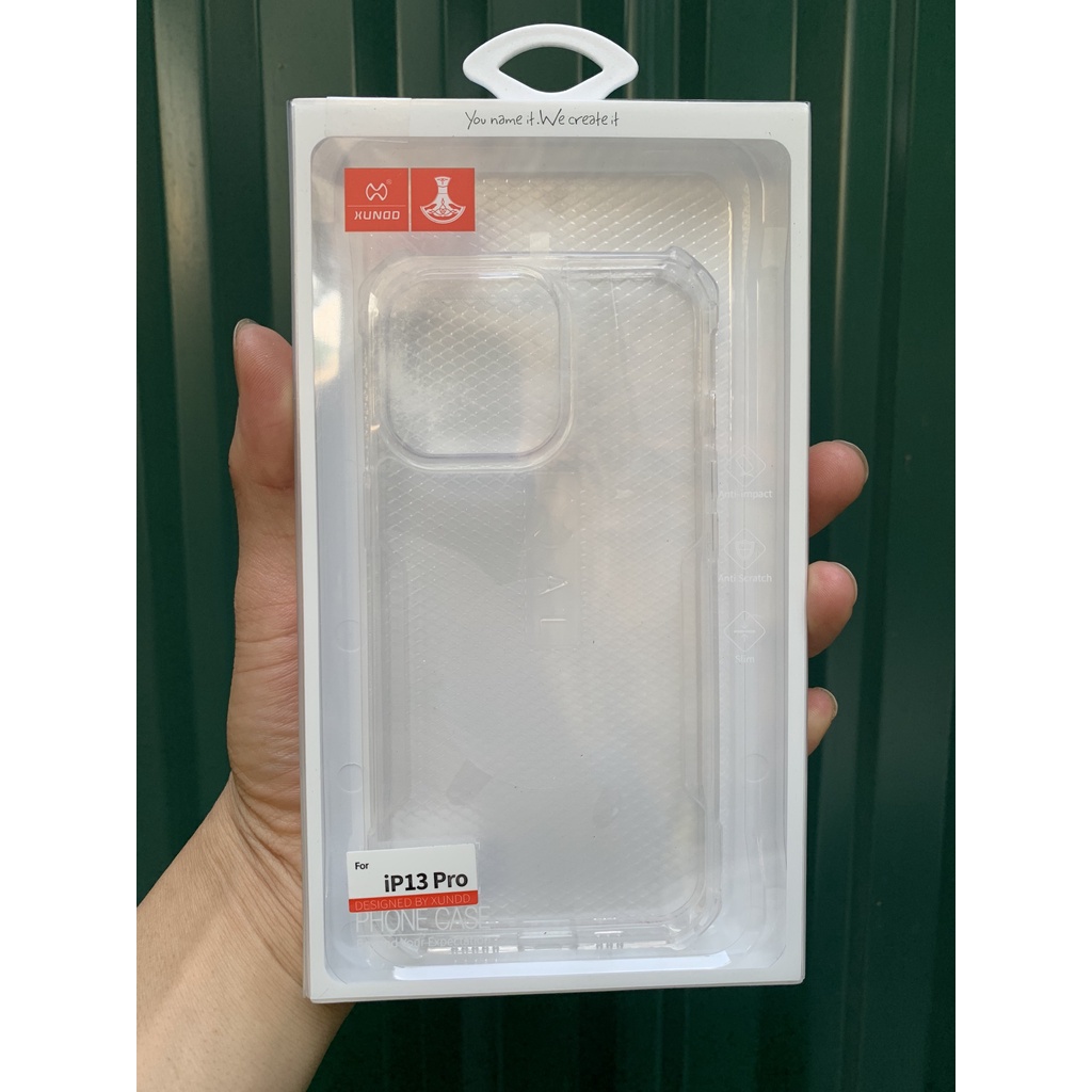 Ốp lưng XUNDD iPhone 13 / 13 Pro / Max, Mặt lưng trong, Viền TPU, Chống sốc