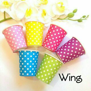 5 Cốc giấy chấm bi