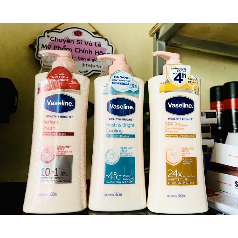 Sữa Dưỡng Thể Vaseline Trắng Da Gel Lotion Tinh Chất Dưỡng Ẩm Da Chống Nắng Collagen Ngừa Lão Hóa Tẩy  200ml/350ml