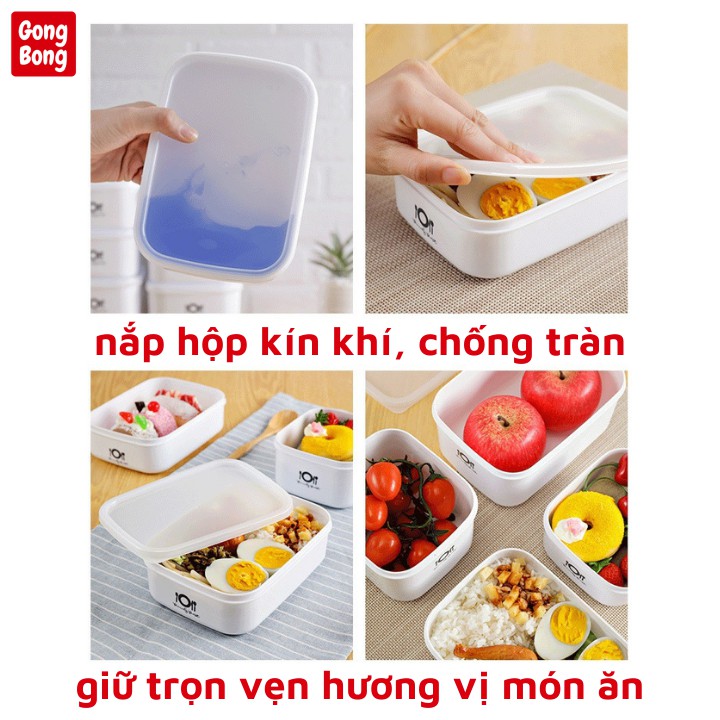 Hộp nhựa đựng thực phẩm tủ lạnh có nắp bảo quản kín khí kháng khuẩn chịu nhiệt tiện ích dự trữ đồ ăn hiệu quả