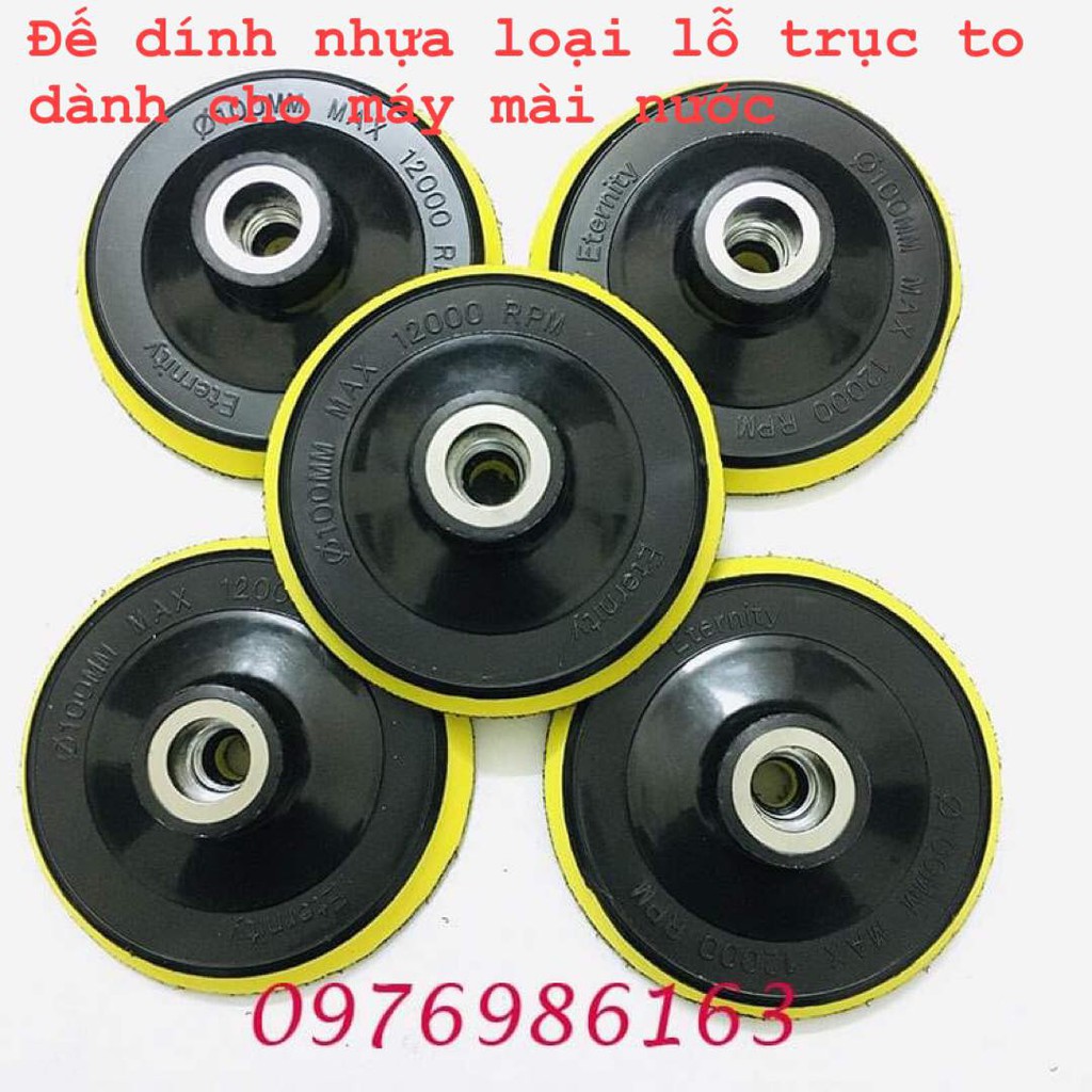 Đế dính máy mài nước cốt trục to 14mm đế dính nhựa dành cho máy đánh bóng nước
