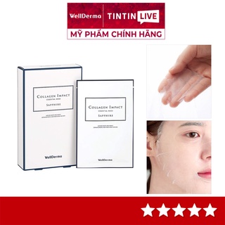 Mặt Nạ Dưỡng Ẩm Wellderma Collagen Impact Essential Mask - Sapphire Làm Dịu Da (Hộp 10 miếng)