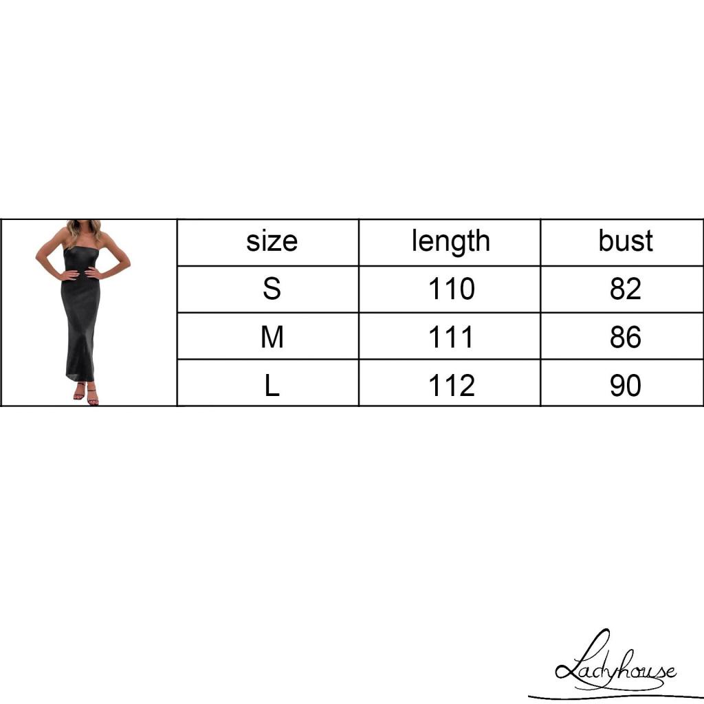 Ldd-đầm Dài Mỏng Mùa Hè Không Dây Hở Lưng Màu Trơn Có Dây Buộc Dành Cho Nữ Đi Tiệc / Club / Bar