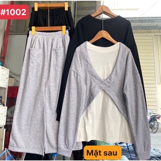 Set áo pull kèm chân váy
