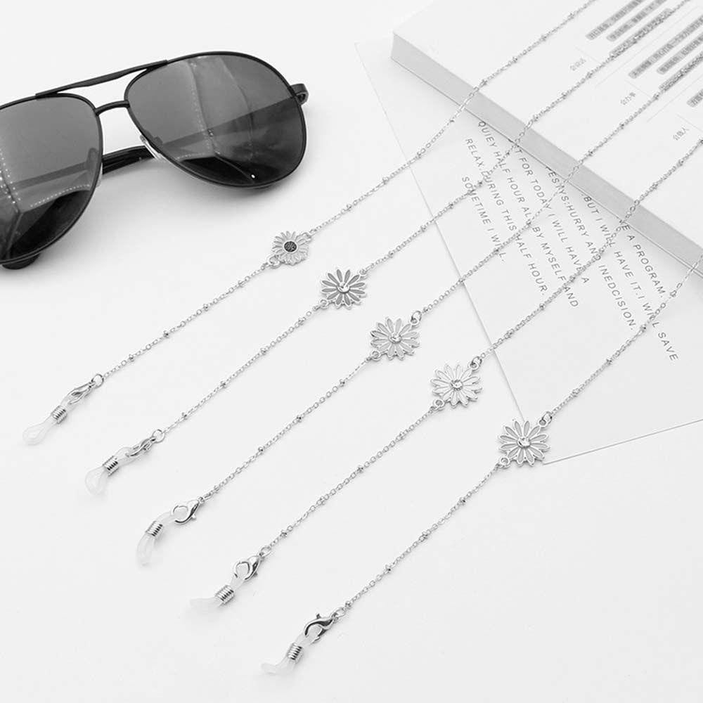 Dây Kẹp Mắt Kính Bằng Hợp Kim Họa Tiết Hoa Cúc Thời Trang Dành Cho Nữ