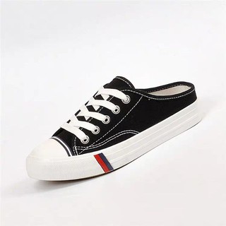 [ORDER 7-10 Ngày] Giày Sục thể thao, giày đạp gót kẻ ngang bigsize 35-44