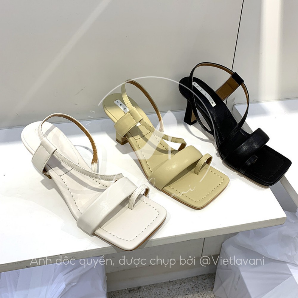 Giày sandal quai chéo mũi vuông xỏ ngón mã S43 siêu phẩm 2021