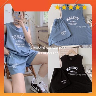 Bộ áo 3 lỗ tanktop số 215 kèm quần short thun, set thể thao cá tính năng động Xưởng Sỉ Nguyễn Hoa
