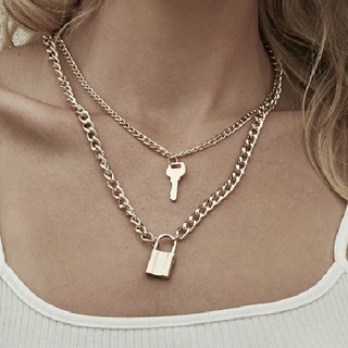 Dây Chuyền Nhiều Lớp Mặt Hình Chìa Khóa Thời Trang Cho Nữ