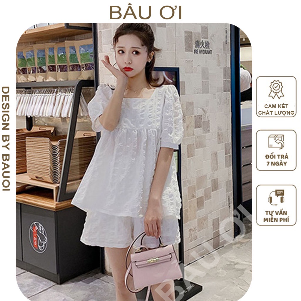 [FREE SHIP B02] BỘ CỘC BẦU CHẤT VOAN MÁT - BỘ ĐỒ BẦU MÙA HÈ CHO MẸ ĐI CHƠI ĐI DU LỊCH CÓ CHUN CHỈNH QUẦN FREE SZ 45-65K