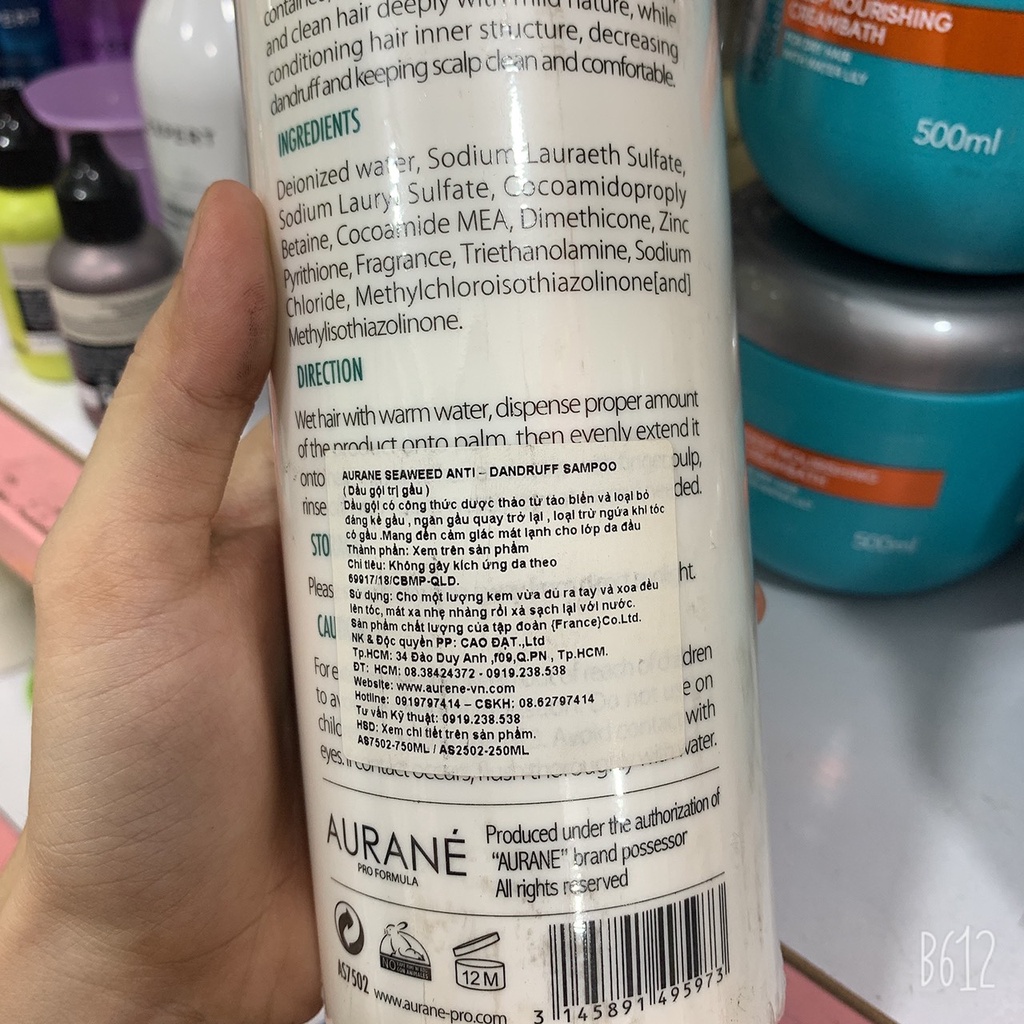 Dầu gội chống gàu Aurane Seaweed Anti-Dandruff Shampoo 750ml