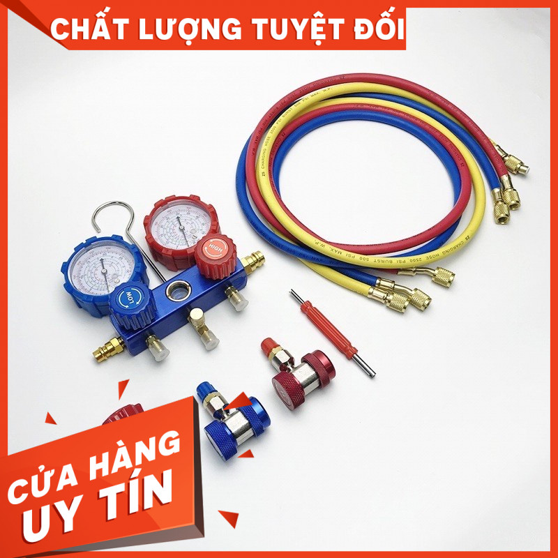 Thiết Bị Nạp Ga Đôi Điều Hoà  Ô TÔ ALONGTOOL R134A.[ Vật Tư Điện Lạnh Ngành Ô TÔ ]