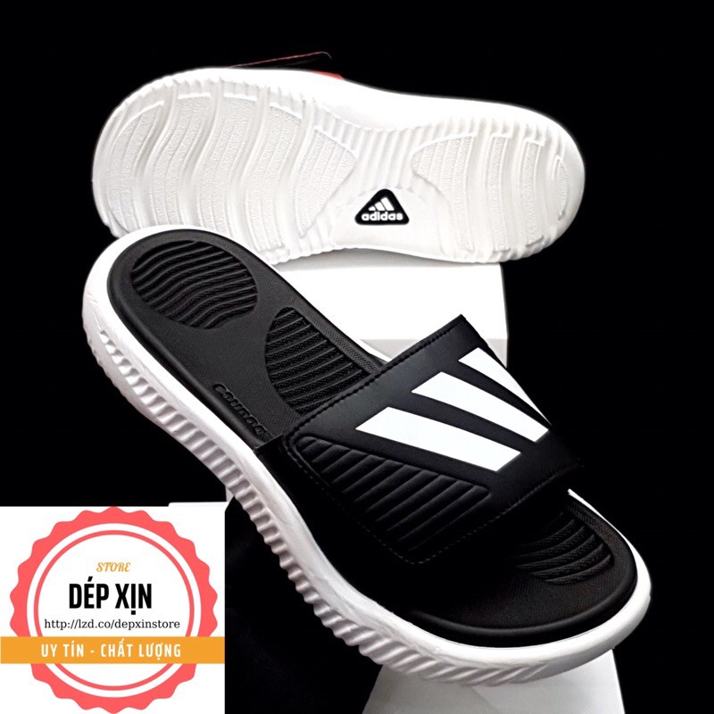 Dép ADIDAS ALPHABOUNCE Thái Lan cao cấp siêu bền nhẹ (Đen Đế Trắng)