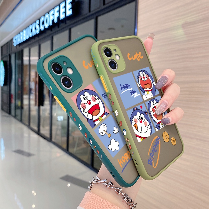 Ốp Điện Thoại Trong Suốt Mặt Nhám Chống Rơi Họa Tiết Doraemon Cho Xiaomi POCO X3 X3 NFC X3 Pro X3 GT
