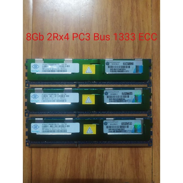 RAM SEVER 4GB 8GB 2Rx4 DDR3 BUS 1333 ECC.KHÔNG DÙNG CHO Main H61, H81, H110....