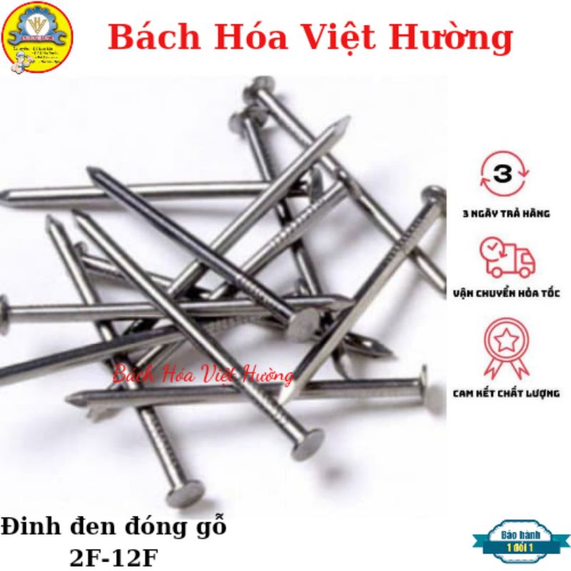 [LOẠI ĐẸP] Đinh đen đóng gỗ, đinh đắt, thép đóng cốt pha đủ kích thước từ 2F đến 12F (hàng có sẵn)