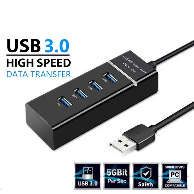 Đầu HUB Ankndo chia 4 cổng USB 2.0 3.0 đa năng tiện dụng tốc độ cao