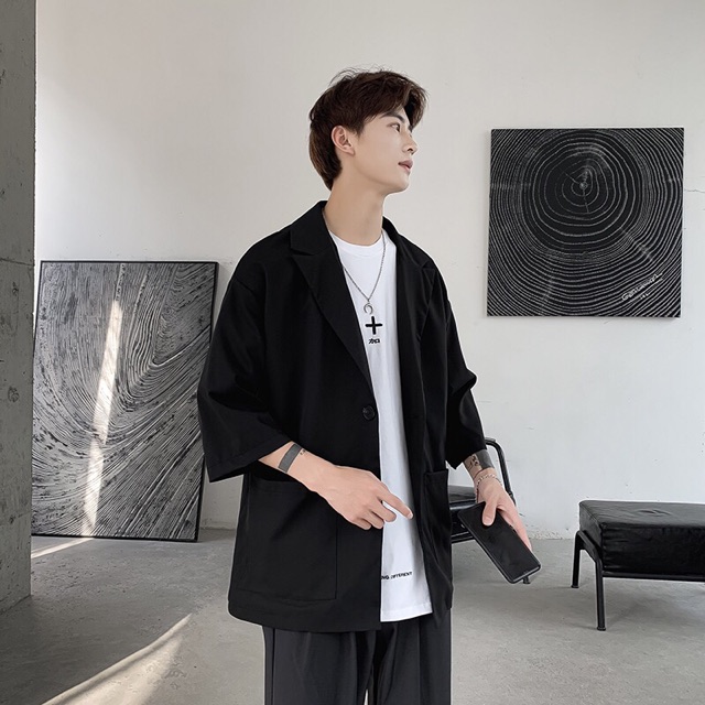 [Có sẵn] Áo blazer nam tay lỡ một lớp | BigBuy360 - bigbuy360.vn