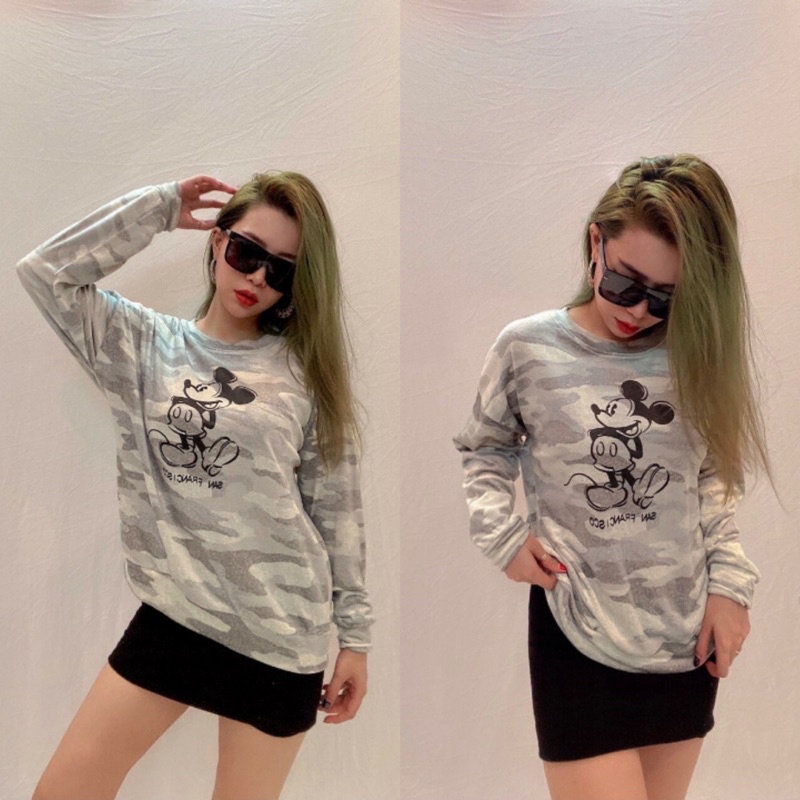 ao thun sweater noel  in micky hiệu xuất khẩu F21