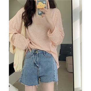 Áo giấy kẻ dài tay [ Hình thật shop chụp ]