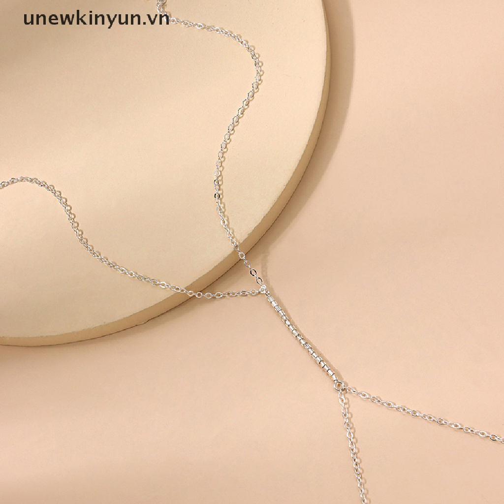 Chuỗi dây xích đeo ngực bằng kim loại phối trang phục bikini thời trang quyến rũ cho nữ
