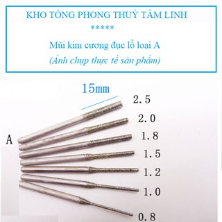 Mũi khoan kim cương đục lỗ kéo dài chuyên chạm khắc ngọc đá hàng cao cấp giá tại xưởng| Kho tổng phong thủy tâm linh