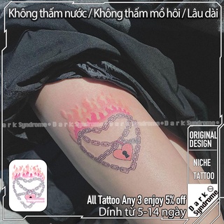 Hình xăm giả họa tiết trái tim cá tính sành điệu