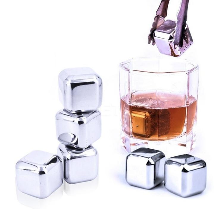 Đá lạnh inox không tan vĩnh cửu hộp 8 viên kèm 1 gắp _Giá Rẻ