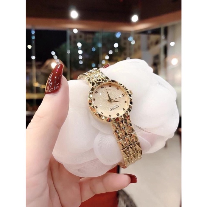 Đồng hồ nữ GUCCI kim loại mặt tròn, tặng kèm box