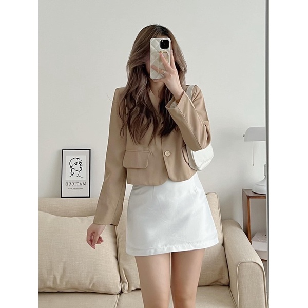 Áo blazer dáng ngắn tay dài hai lớp BL22