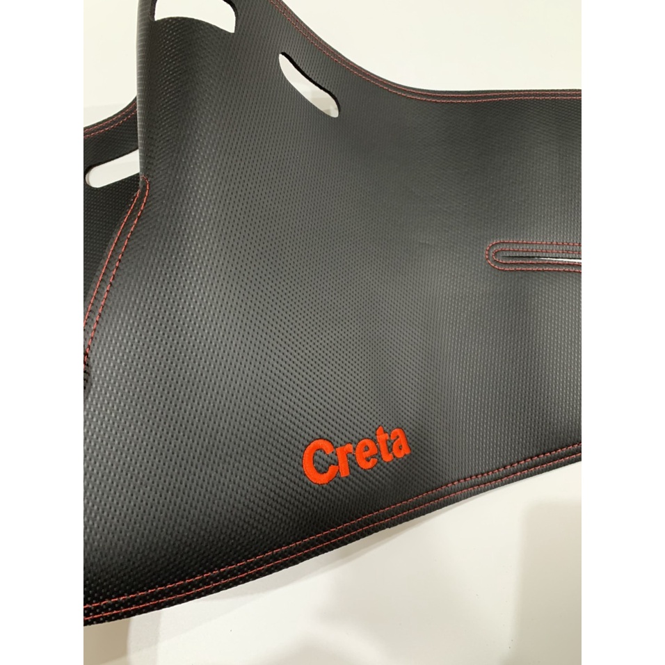 Thảm taplo Hyundai Creta, thảm da vân cacbon, chống nóng, chống nắng, chống trơn trượt cao cấp-  hàng loại 1