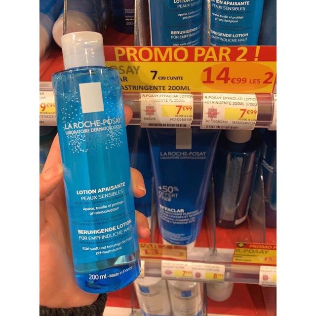 Nước Hoa Hồng La Roche-Posay Soothing Lotion Sensitive Skin / Effaclar Astringent Lotion 200ml