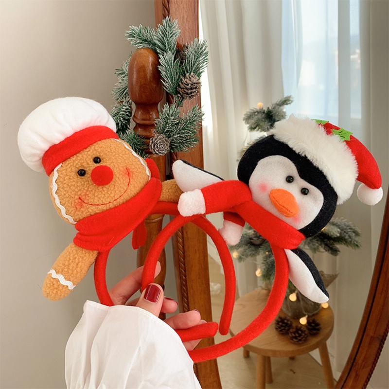 Băng đô cài tóc hình người tuyết/ông già noel dễ thương dùng làm phụ kiện chụp ảnh trang trí dịp giáng sinh