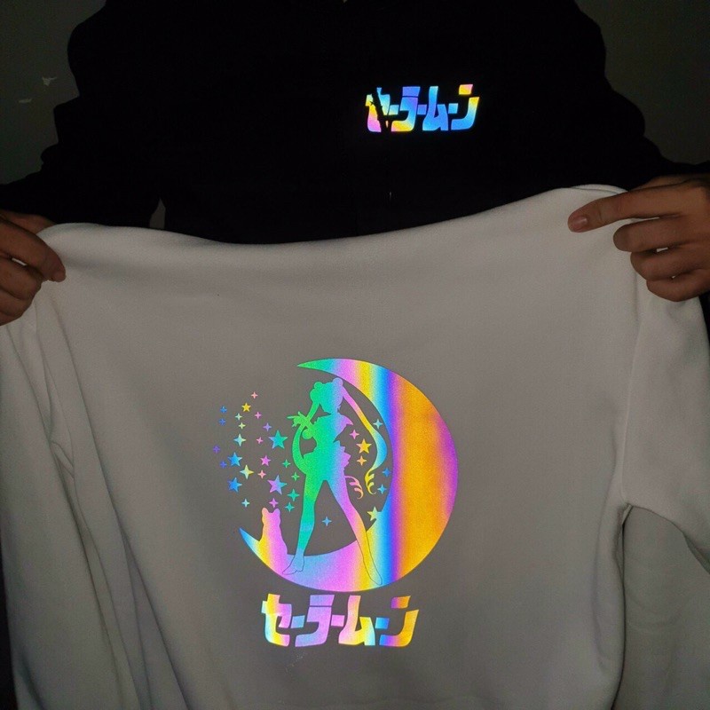 Áo khoác hoodie nít phản quang in hình mặt trăng chất nỉ bông mềm mịn