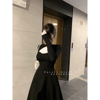 đầm xoè khoét ngực( kèm ảnh thật)