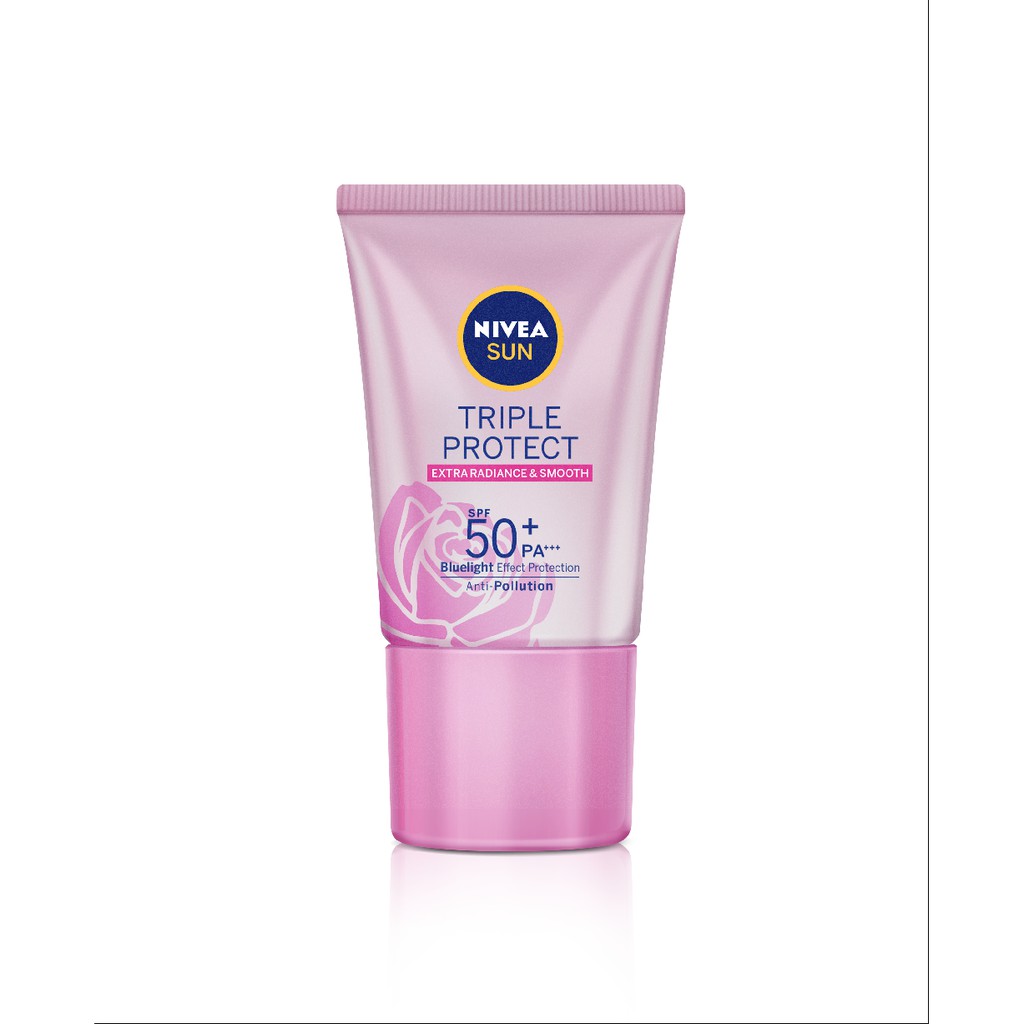 [HB GIFT] Kem chống nắng dưỡng da sáng mịn NIVEASUN Triple Protect Extra Radiance & Smooth SPF50+ PA+++ 15ml