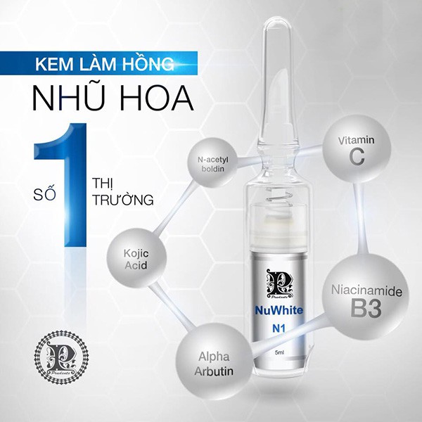 Kem Nuwhite Mibiti Prudente hồng nhũ hoa N1, hồng bikini V1, khử thâm nách bẹn H6, hồng môi L1A Zuka Beauty