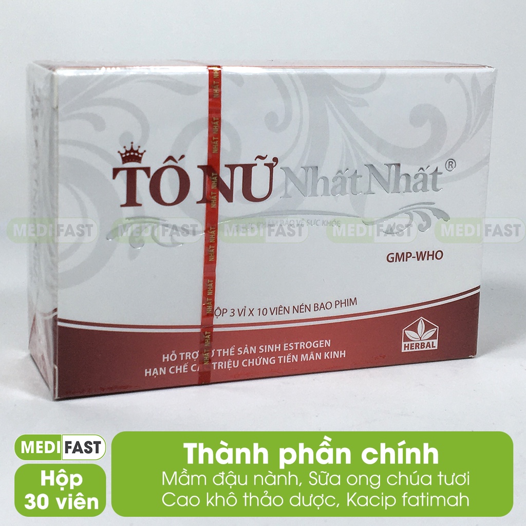 Tố Nữ Nhất Nhất - bổ sung nội tiết tố nữ, đẹp da - chiết xuất từ mầm đậu nành, sữa ong chúa và các thảo dược