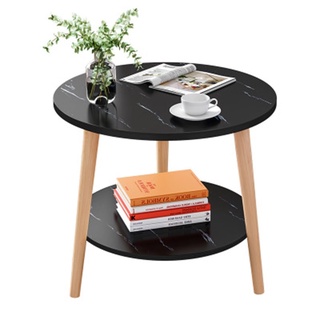 Bàn tròn ngồi bệt  2 tầng rộng 50cm để cạnh giường hoặc cạnh ghế sofa BAT025